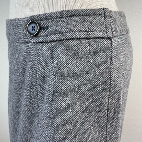 Loft Gray Wool Blend Midi Skirt Size 10 Petite EUC - Picture 4 of 8